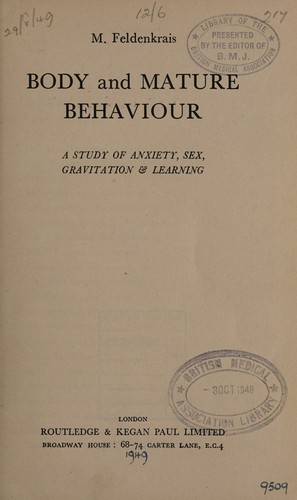 Cover for Body and mature behaviour
