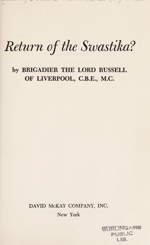 Cover for Return of the swastika?