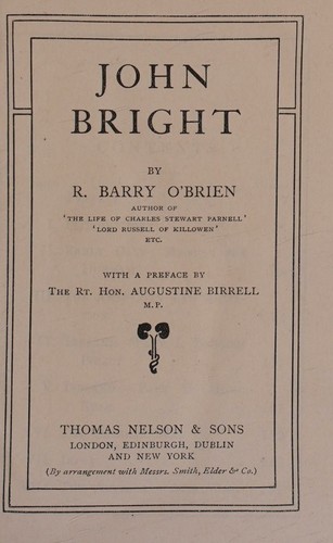 Cover for John Bright
