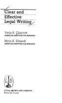 Cover for Clear and effective legal writing