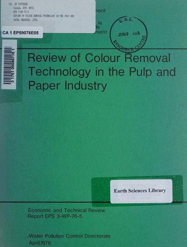 Cover for Review of colour removal technology in the pulp and paper industry