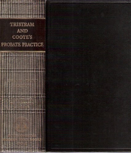 Cover for Tristram and Coote's probate practice