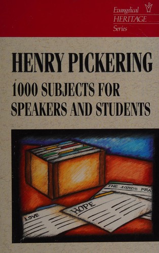 Cover for One Thousand Subjects for Speakers and Students