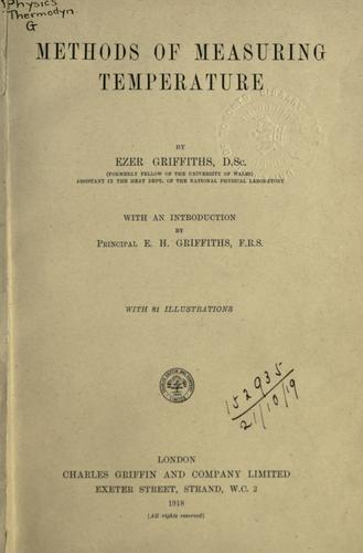 Cover for Methods of measuring temperature