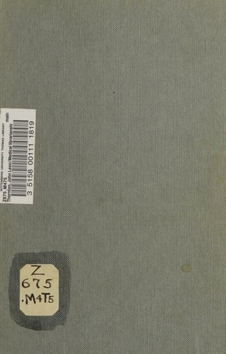 Cover for Medical Librarianship