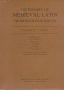 Cover for Dictionary of Medieval Latin from British Sources: Fascicule V
