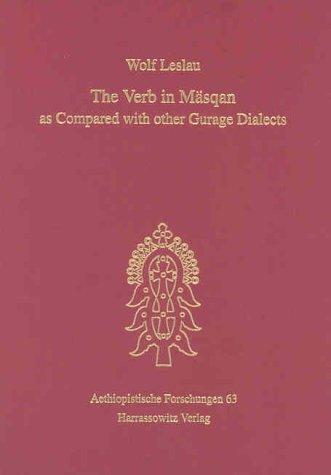 Cover for The verb in Mäsqan as compared with other Gurage dialects