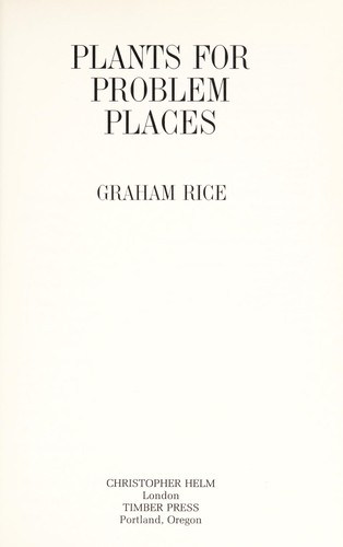 Cover for Plants for problem places