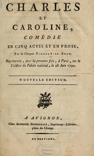 Cover for Charles et Caroline