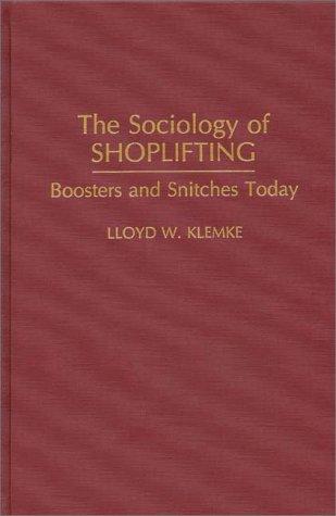 Cover for The sociology of shoplifting