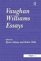 Cover for Vaughan Williams Essays