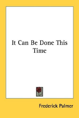Cover for It Can Be Done This Time
