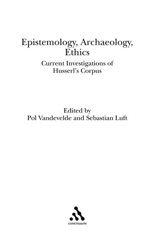 Cover for Epistemology, archaeology, ethics