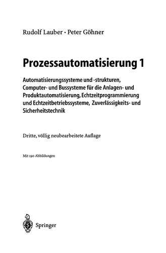 Cover for Prozessautomatisierung 1