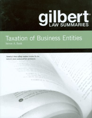 Cover for Gilbert Law Summaries on Taxation of Business Entities
