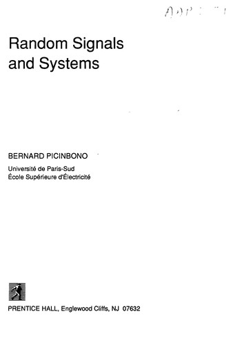 Cover for Random signals and systems