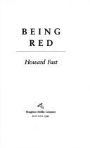 Cover for Being red