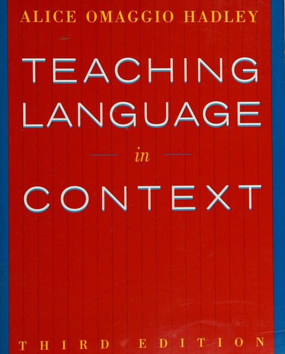 Cover for Teaching language in context