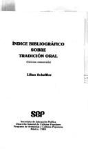 Cover for Indice bibliográfico sobre tradición oral