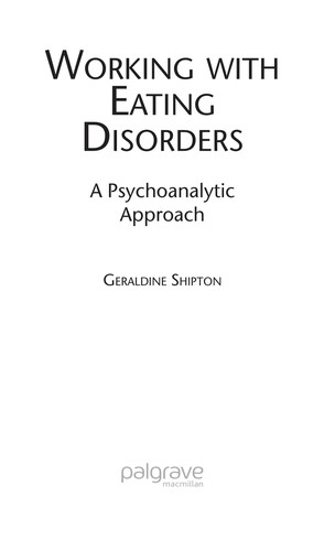 Cover for Working with eating disorders