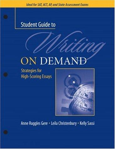 Cover for A Student Guide to Writing on Demand