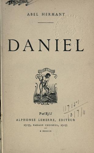 Cover for Daniel.
