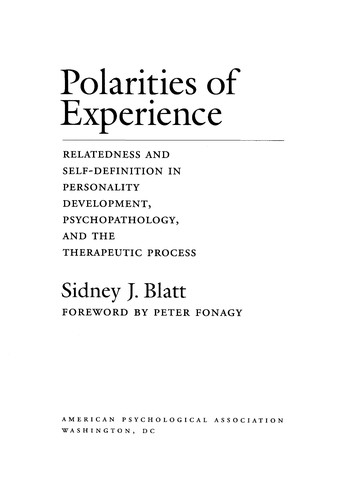 Cover for Polarities of experience
