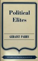 Cover for Political Elites (Unwin University Books)