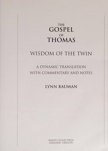 Cover for The Gospel of Thomas