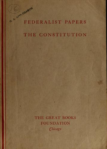 Cover for The American Constitution--for and against