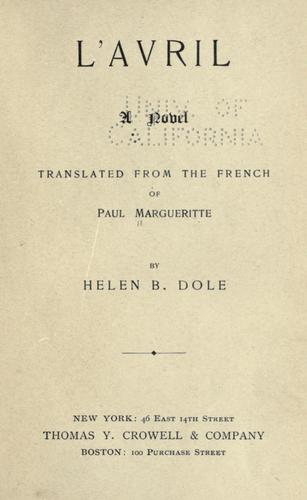 Cover for L' avril