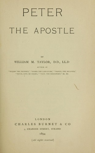 Cover for Peter the apostle