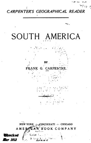 Cover for South America
