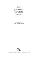 Cover for Die Weimarer Republik 1918-1933