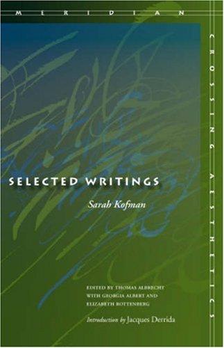 Cover for Selected Writings (Meridian: Crossing Aesthetics)