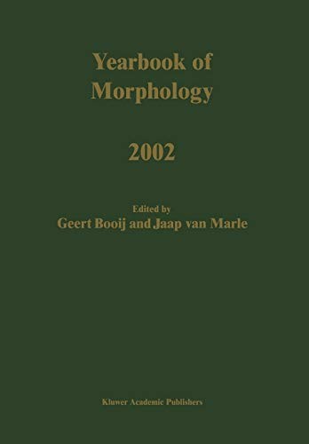 Cover for Yearbook of Morphology 2002
