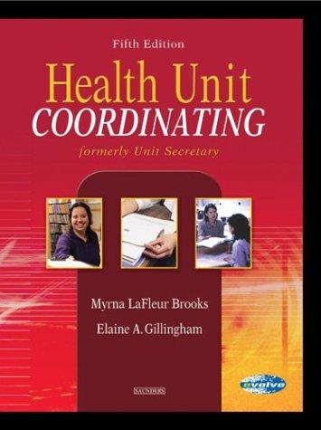 Cover for Health Unit Coordinating