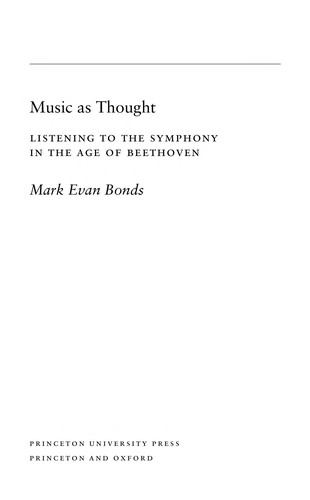 Cover for Music as thought