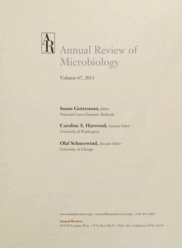 Cover for Annual review of microbiology