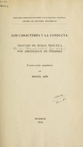 Cover for caracteres y la conducta