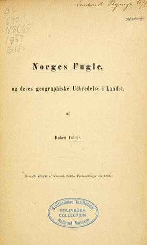 Cover for Norges fugle