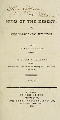 Cover for The nuns of the desert; or, The woodland witches