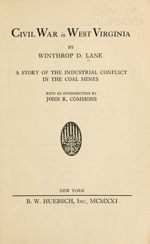 Cover for Civil war in West Virginia