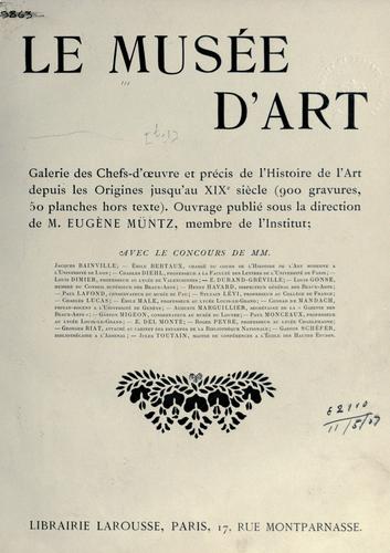 Cover for Le musée d'art