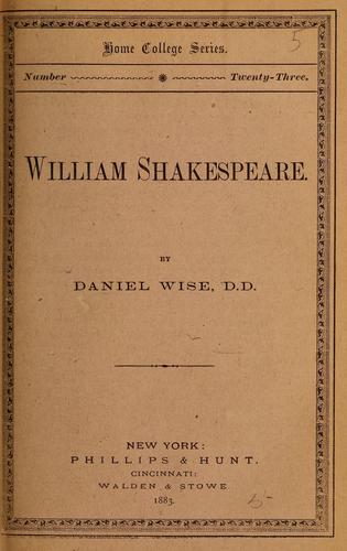 Cover for William Shakespeare