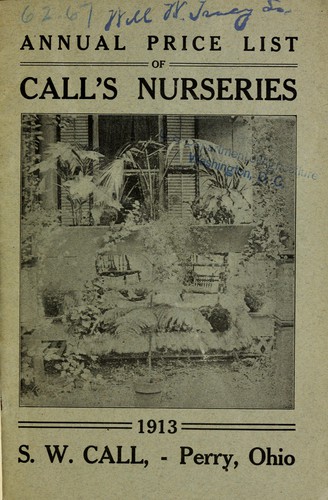 Cover for Annual price list of Call's Nurseries