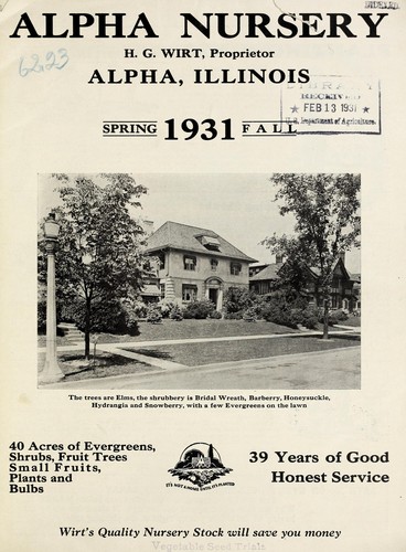Cover for 1931 spring [and] fall [catalog]