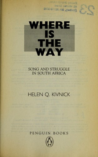 Cover for Where is the way