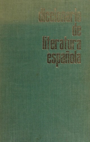 Cover for Diccionario de literatura española