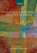 Cover for Language and national identity in Africa